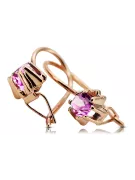 Original Vintage 14K Rose Gold Amethyst Earrings Vintage vec053r